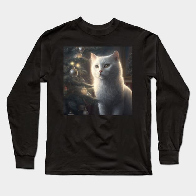 Cat Garland Long Sleeve T-Shirt by AbstractArt14